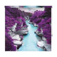 River in the middle of Purple Trees 3D hanging curtain, size: 1.5m x 2.0m, Color: Multi Colors, image 