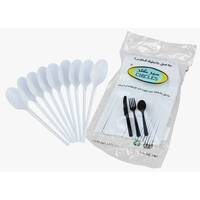 Circles Premium White Plastic Spoons 50 Pcs, image 