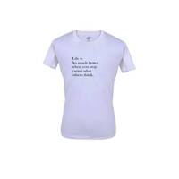 Life is Vinyl Printed 100% Cotton Men T-Shirt, Color: White, image 