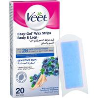 Veet Hair Removal Cold Wax Strips Sensitive Skin - Pack Of 20, image 