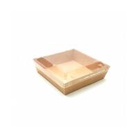 Brown Paper Boxes + Clear Cover (50 Pieces), image 