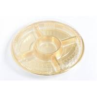 Golden plastic boxes with transparent lid divided 5 / 50 pieces, image 