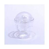 Round transparent dessert cup + dome lid / 6 pieces, image 