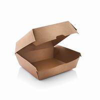 Kraft paper boxes for burgers, size 10.5 x 10.5 x 8.5 cm / 500 pieces, image 