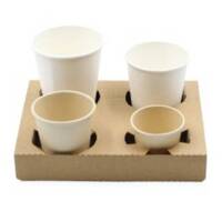 Cup holder 4 holes brown (50 pieces) in the bundle, image 