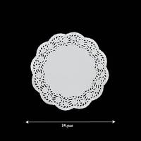 Round Lace Paper 24 cm (100 pcs) in a bundle, image 
