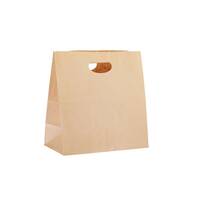 Hotpack Brown paper bags with handles size 28 * 28 cm / 500 Pieces, image 