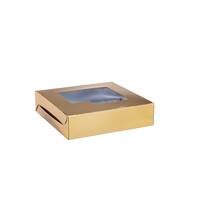Hotpack Golden paper sweet boxes 15 x 15 cm size / 250 Pieces, image 
