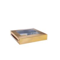 Hotpack Golden paper sweet boxes 25 x 10 cm size / 250 Pieces, image 