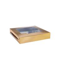 Hotpack Golden paper sweet boxes 25 x 25 cm size / 250 Pieces, image 
