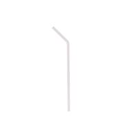 Hotpack striped flexible plastic white straws 6mm / 10000 Pieces, image 