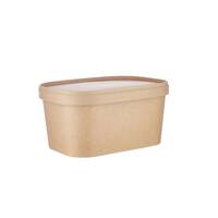 Hotpack Paper kraft rectangular containers 1000ml / 300 Pieces, image 