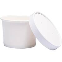White paper bowls size 8oz / 1000 Pieces, image 