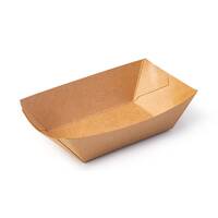 Kraft paper boat plate Size 3 - 4.1 * 6.2 * 1 cm / 1000 Pieces, image 