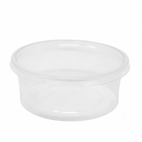 Round plastic clear microwave container size 120g / 1000 Pieces, image 