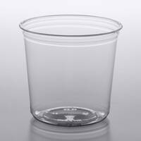 Plastic containers with circular base flat lid 24 Oz / 500 Pieces, image 