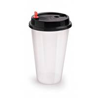 Plastic Cups + Black Lid 12 Oz / 1000 Pieces, image 