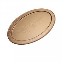 Golden oval plastic plate medium 1kg capacity / 20 Pieces, image 
