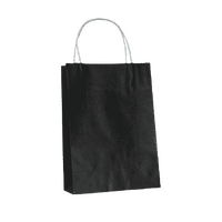 Black paper bag with handle medium size / 10kg, image 