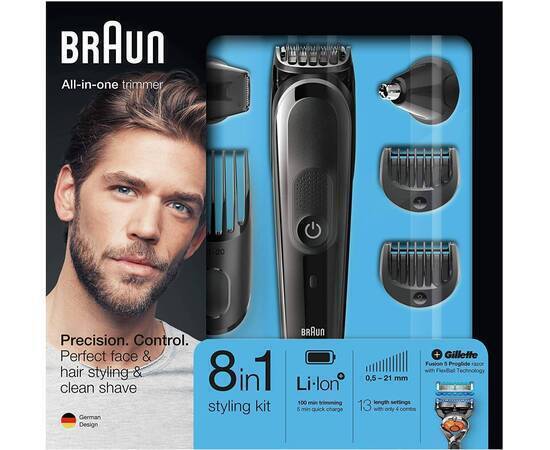 Braun All in One Trimmer 8 in 1 Styling Kit MGK5060, image 