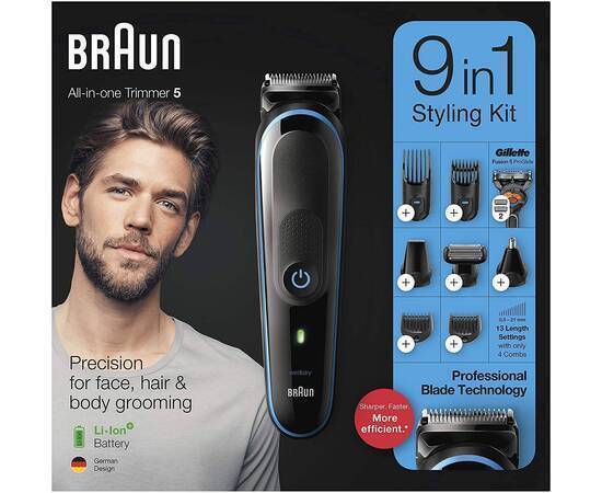 Braun All in One Trimmer 5 9 in 1 Styling Kit MGK5280, image 