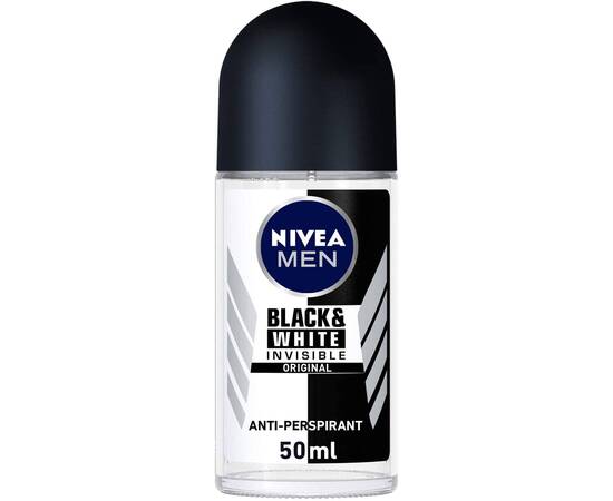 Nivea Men Black And White Invisible Original, Antiperspirant For Men, Roll-On 50ml, image 
