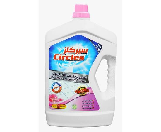 Circles Disinfectant and Cleaner for Floors Rose 3 Liter / 6 pieces, image 