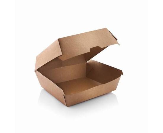 Kraft paper boxes for burgers, size 10.5 x 10.5 x 8.5 cm / 300 pieces, image 