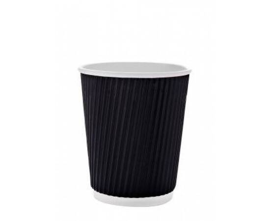 Corrugated Black Paper Cup - 9 Oz / 500 Pieces, image 