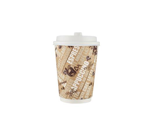 Hotpack Double wall brown paper cups 12 oz (360ml) / 500 Pieces, image 