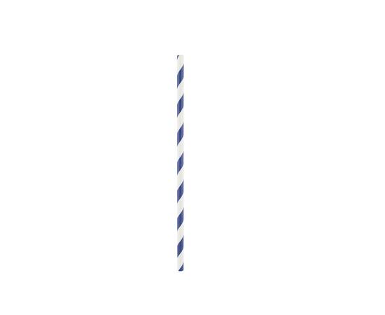 Hotpack Striped blue paper straws 6 mm / 5000 Pieces, image 
