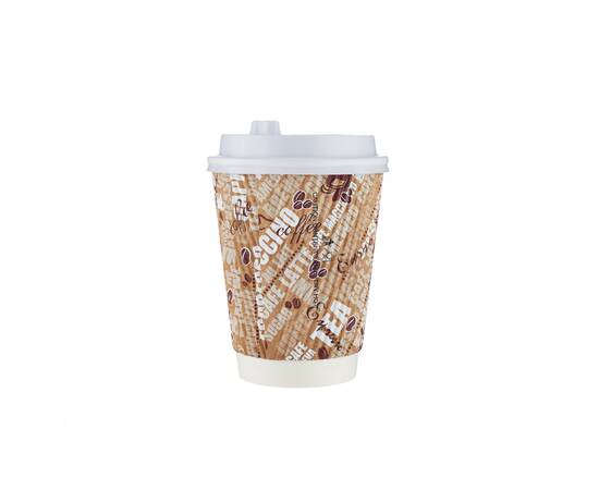Hotpack Brown rippled paper cups 16 oz (480ml) / 500 Pieces, image 