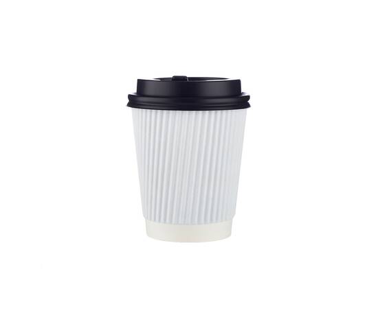 Hotpack White rippled paper cups 12 oz (360ml) / 500 Pieces, image 