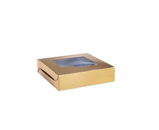 Hotpack Golden paper sweet boxes 15 x 15 cm size / 250 Pieces, image 