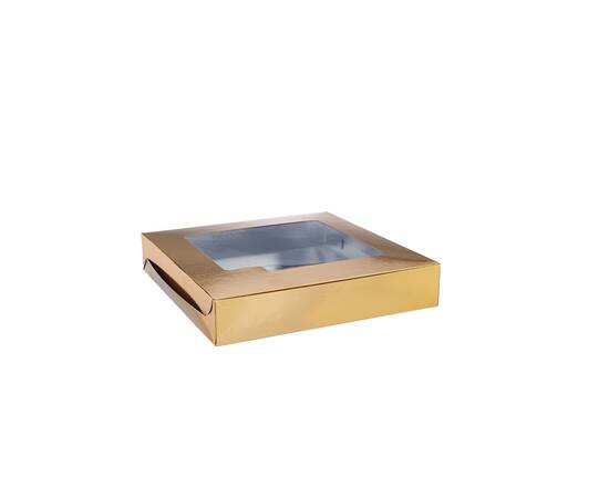 Hotpack Golden paper sweet boxes 20 x 20 cm size / 250 Pieces, image 