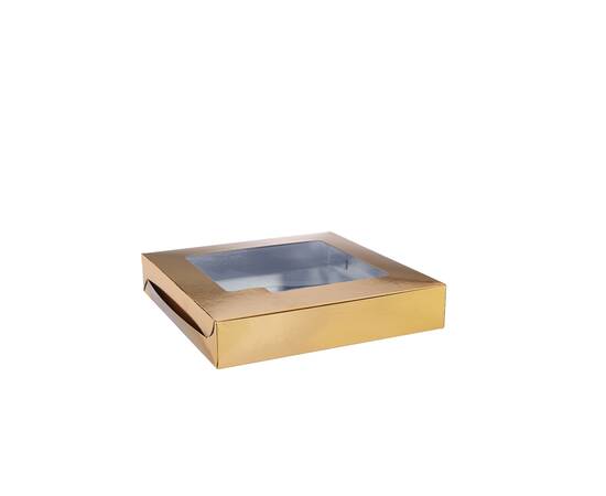 Hotpack Golden paper sweet boxes 25 x 10 cm size / 250 Pieces, image 