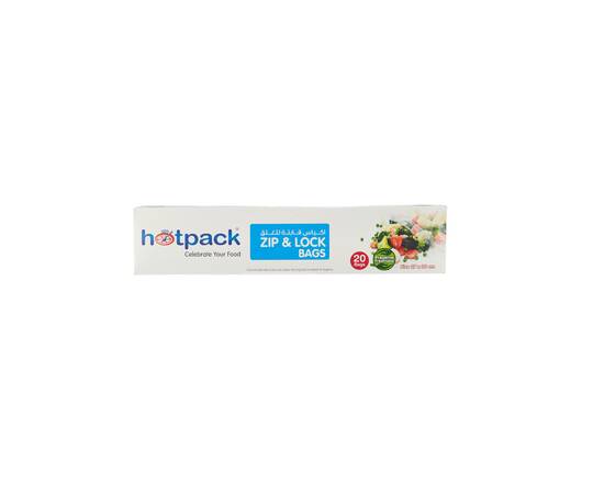 Hotpack plastic zipper lock bags 27 * 30cm / 480 Pieces, image 