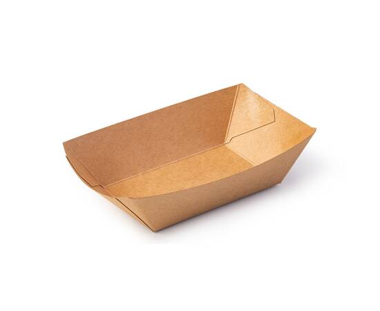 Kraft paper boat plate size 16.8 * 9.6 * 5.7 cm / 500 Pieces, image 