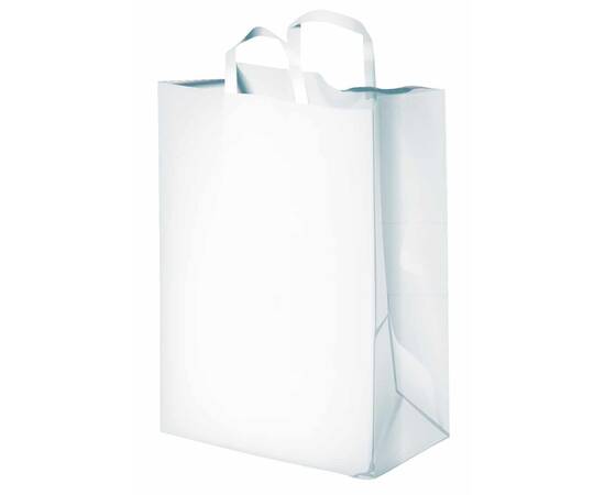 White paper bag with flat handle size 29 / 240 Pieces, image 