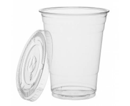 Plastic Cups With + Clear Flat Lid 12 Oz / 1000 Pieces, image 