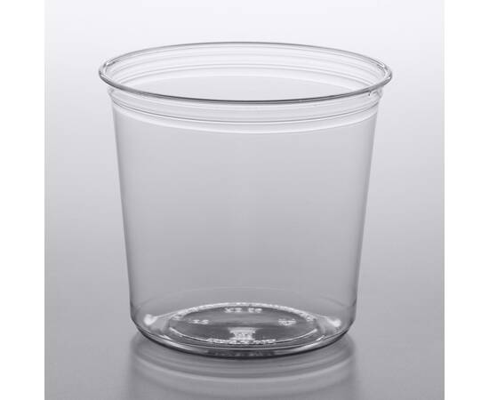Plastic containers with circular base without lid 24 Oz / 500 Pieces, image 