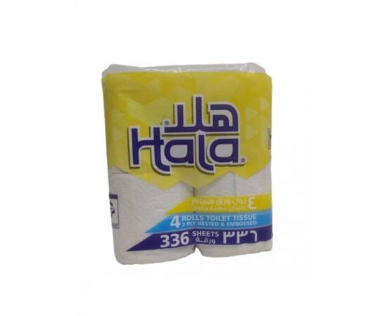 Hala toilet rolls 4 rolls / 12 Bags, image 