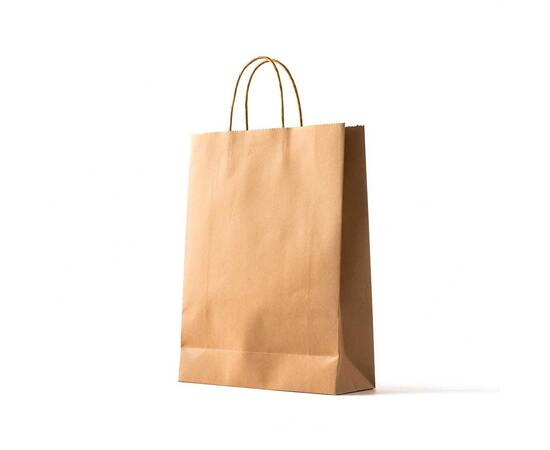 Brown paper bag with handle medium size / 10kg, image 