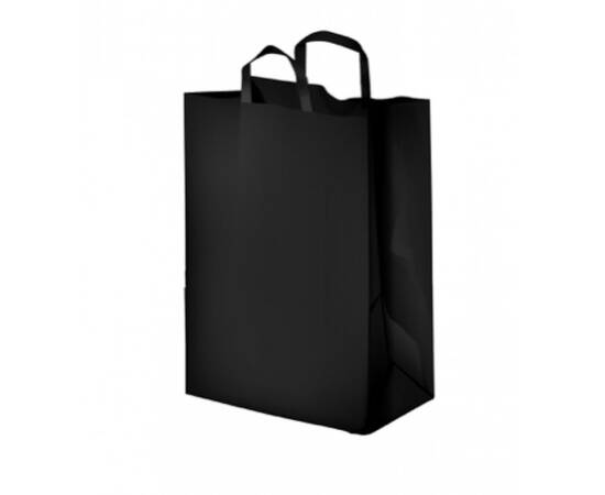 Black paper bag with flat handle size 40 / 160 Pieces, image 