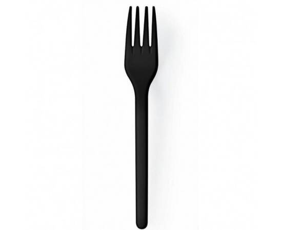 Plastic black fork / 1000 Pieces, image 